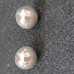 Sterling Silver Button post earrings